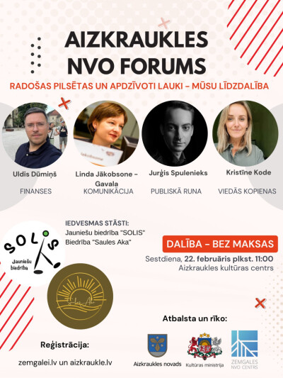 Nevalstiskās organizācijas diskutēs par radošām pilsētām un apdzīvotiem laukiem