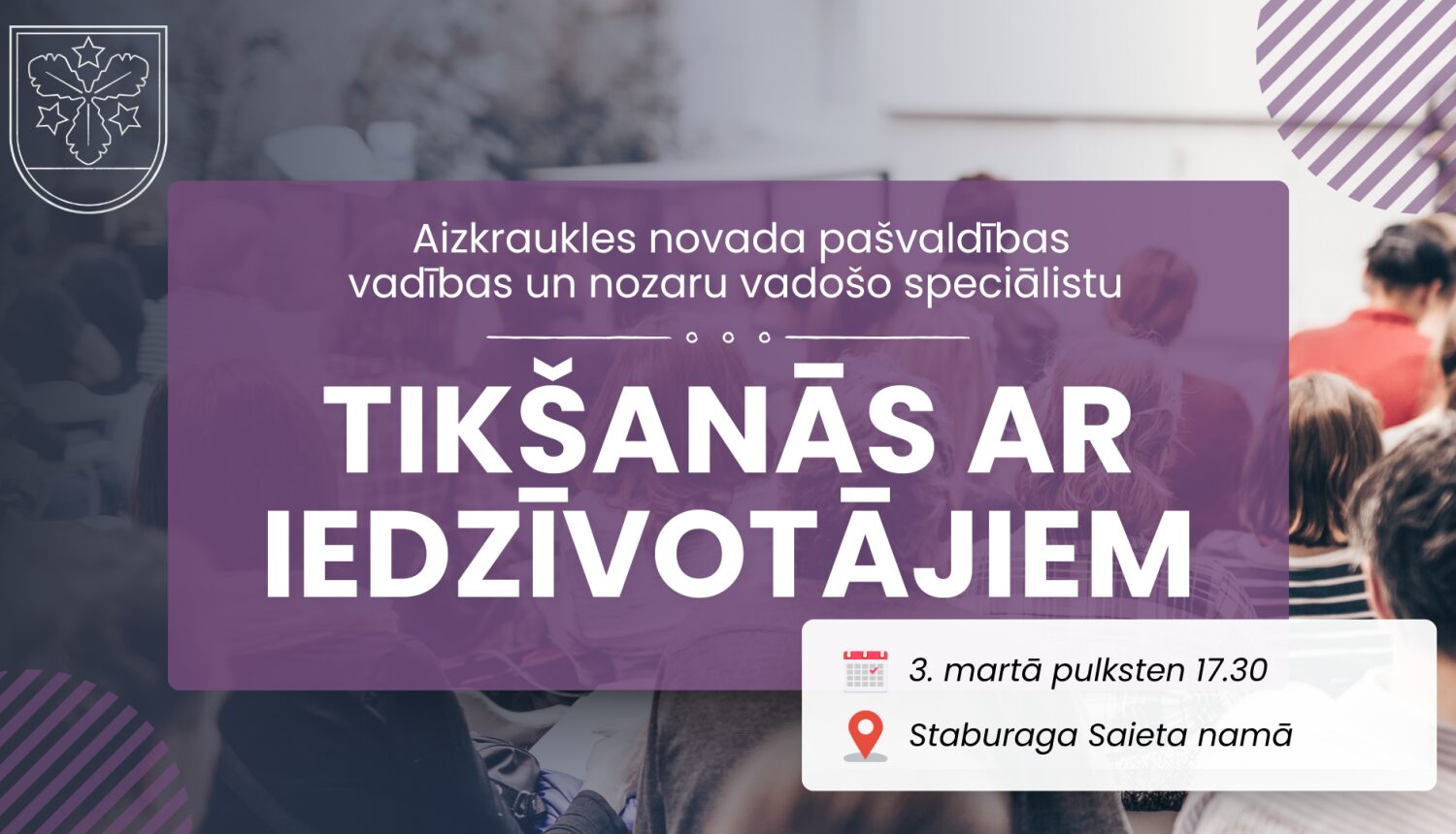Tikšanās ar iedzīvotājiem Staburaga pagastā