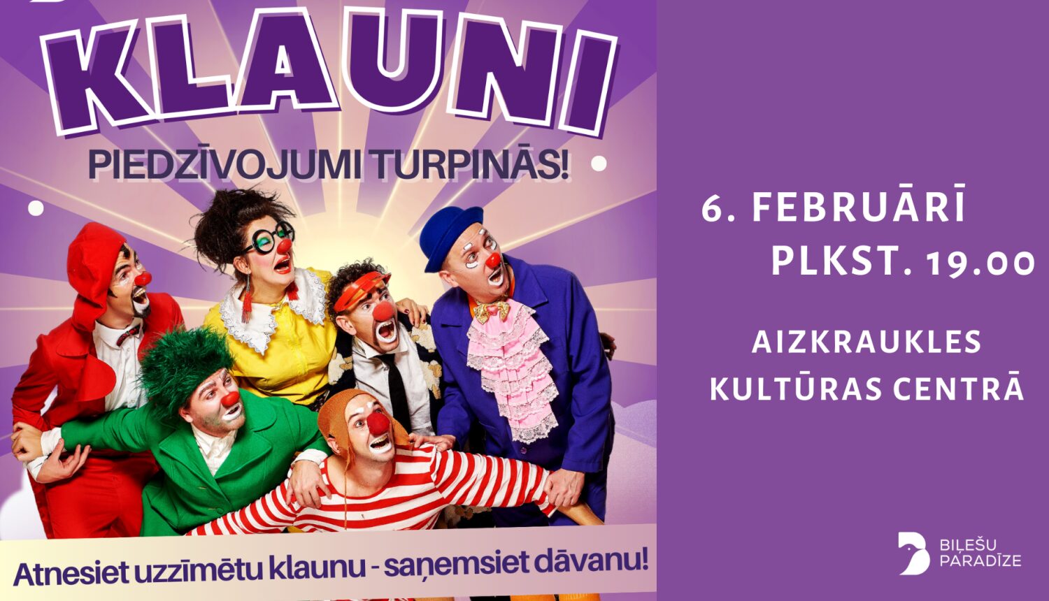 Aizkrauklē viesosies klauni