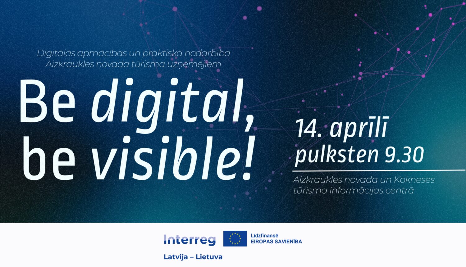 Tūrisma uzņēmēj, digitālās apmācības tev!