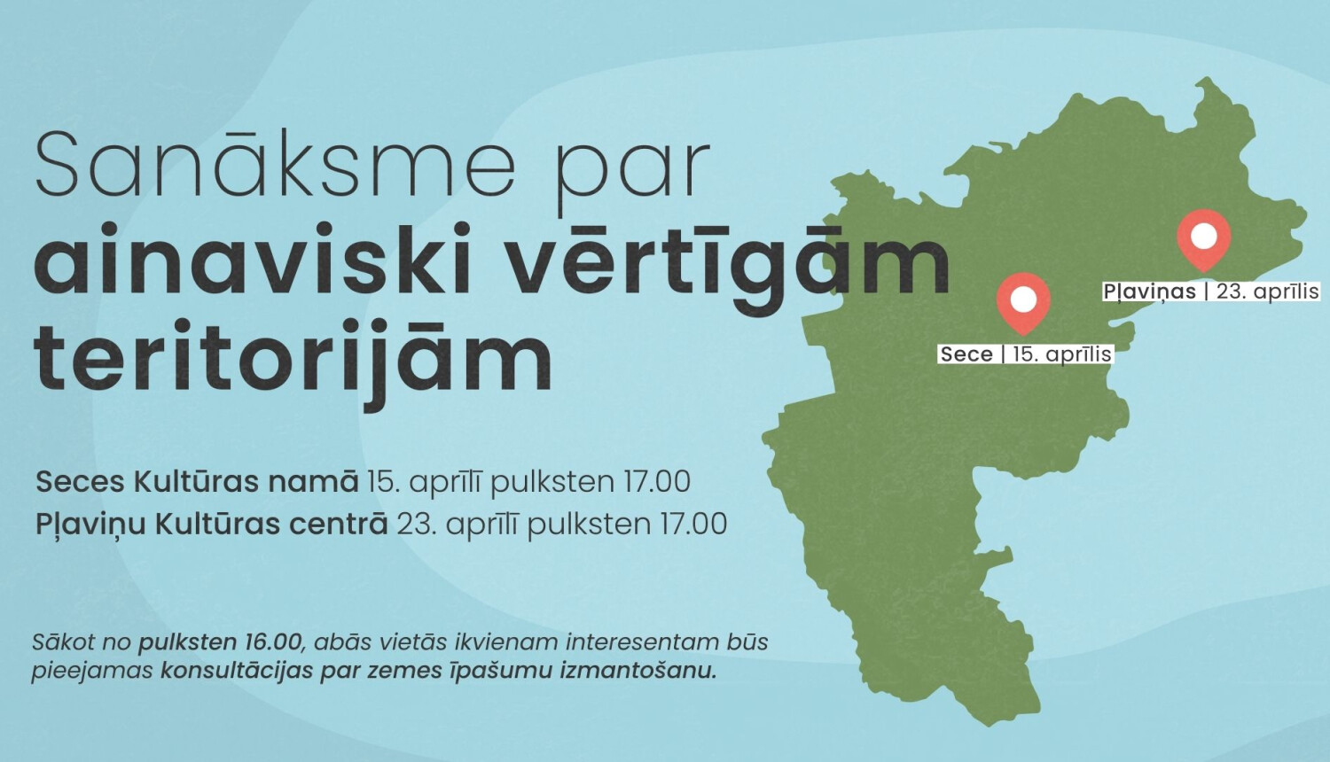 Notiks sanāksmes par ainaviski vērtīgām teritorijām