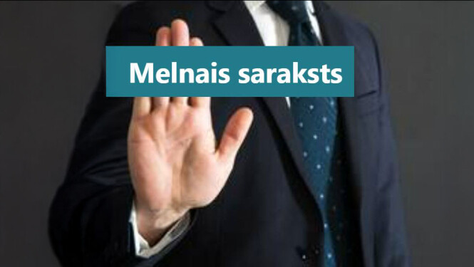 PTAC Melnajā sarakstā iekļauti astoņi uzņēmumi