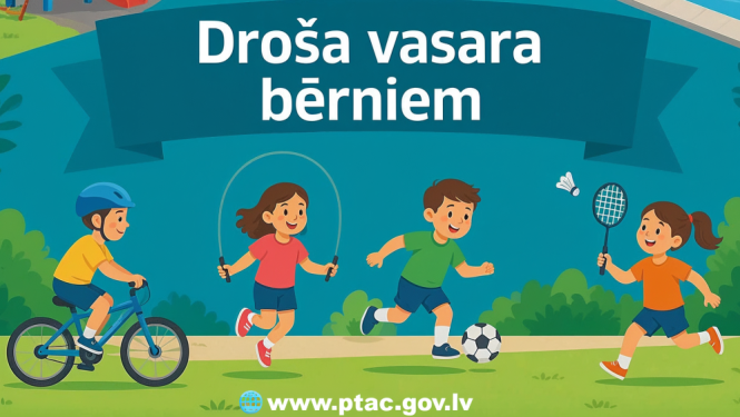 Aicina vecākus īpašu uzmanību pievērst bērnu drošībai vasaras brīvlaikā